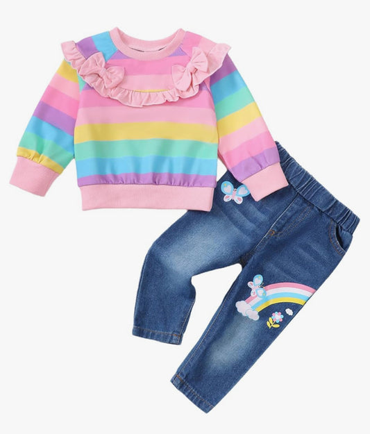 Rainbow Hoodie & Jeans