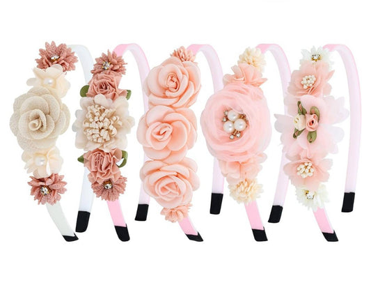 Floral Charm Headbands Set