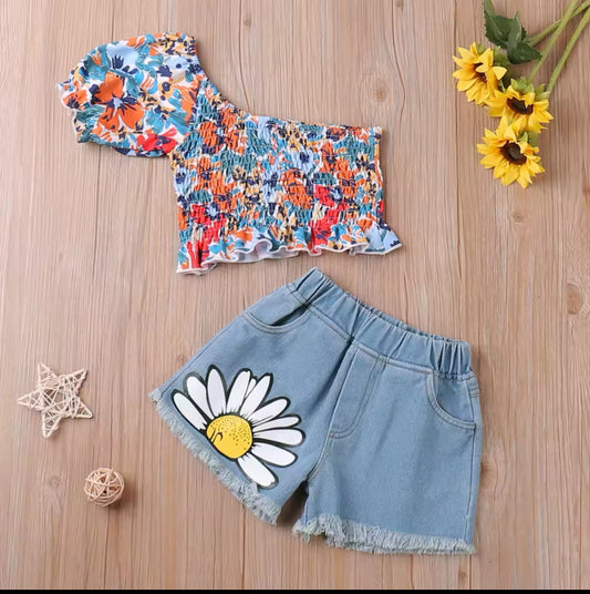 Floral Denim Breeze