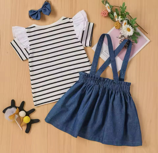 Jean skirt set